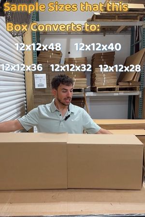 12x12x48 Tall Shipping box demonstration video