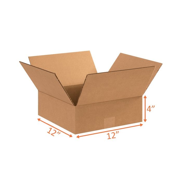12x12x4 Size Shipping and Packing Box - Cardboard -