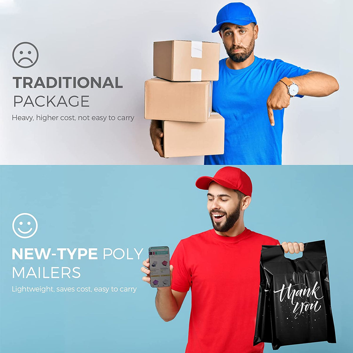 JP Jpack 14.5x19 Poly Mailers with Handle
