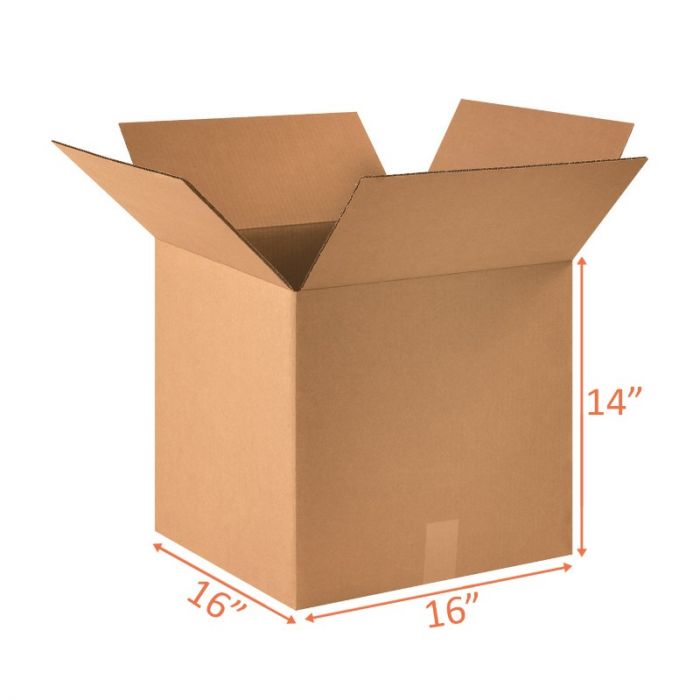 16x14x14 Size Shipping and Packing Box - Cardboard -
