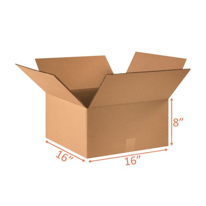 16x16x8 Shipping and Packing Box - Cardboard -