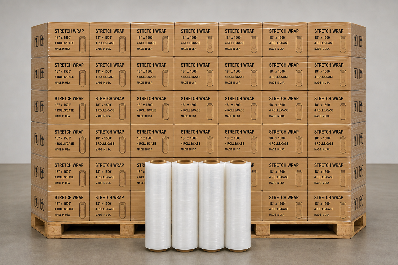 18x1500 Stretch Wrap Pallet Quantity for sellers