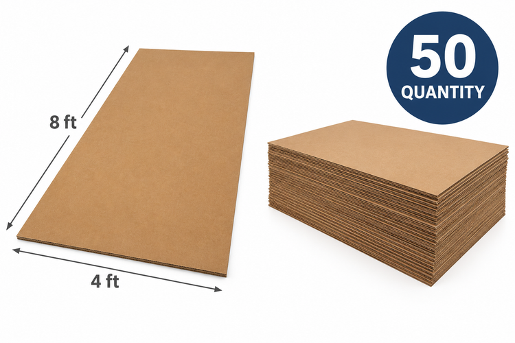  50 sheets of 4'x8' cardboard.