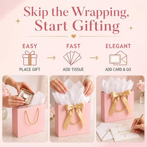JP Jpack Large Gift Bags with Handles 12.6x9.8x4.3