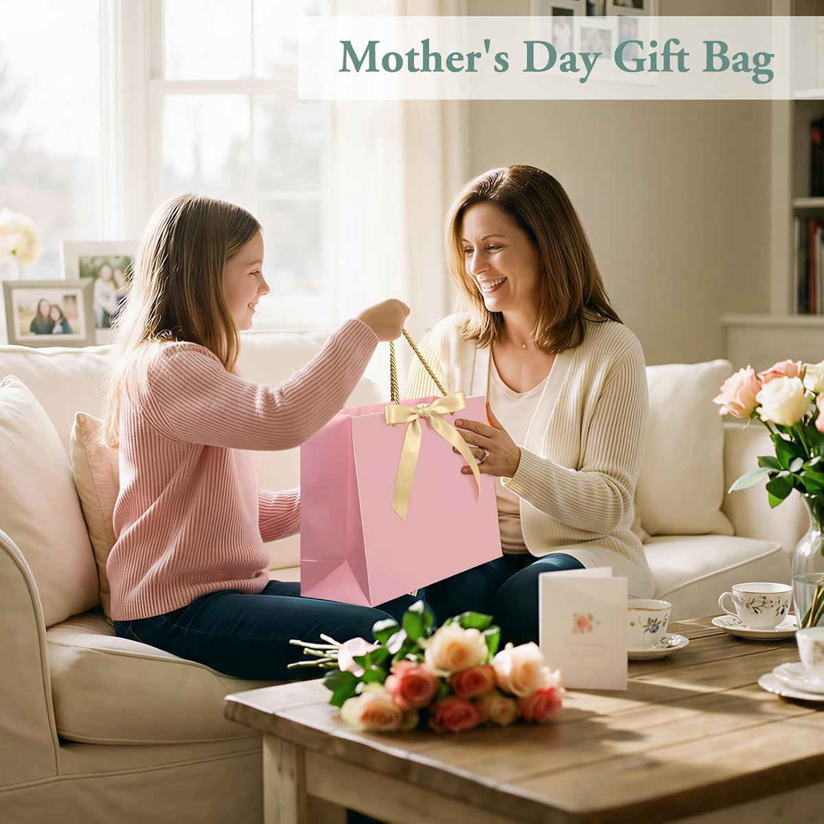 JP Jpack Large Gift Bags with Handles 12.6x9.8x4.3
