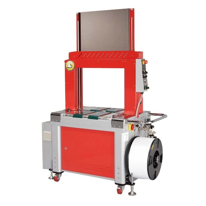 Eagle 710BP Fully Automatic Strapping Machine with Press - 33.46" W x 31.49" H Arch, 1/4" Strap