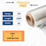 Stretch Film 18" x 1000ft 120 Gauge- Rolled for Use by Hand - Pallet Wrap