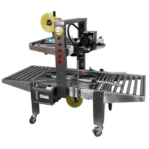Eagle T210-SS Stainless Steel Carton Sealer - Top & Bottom Belt Drive